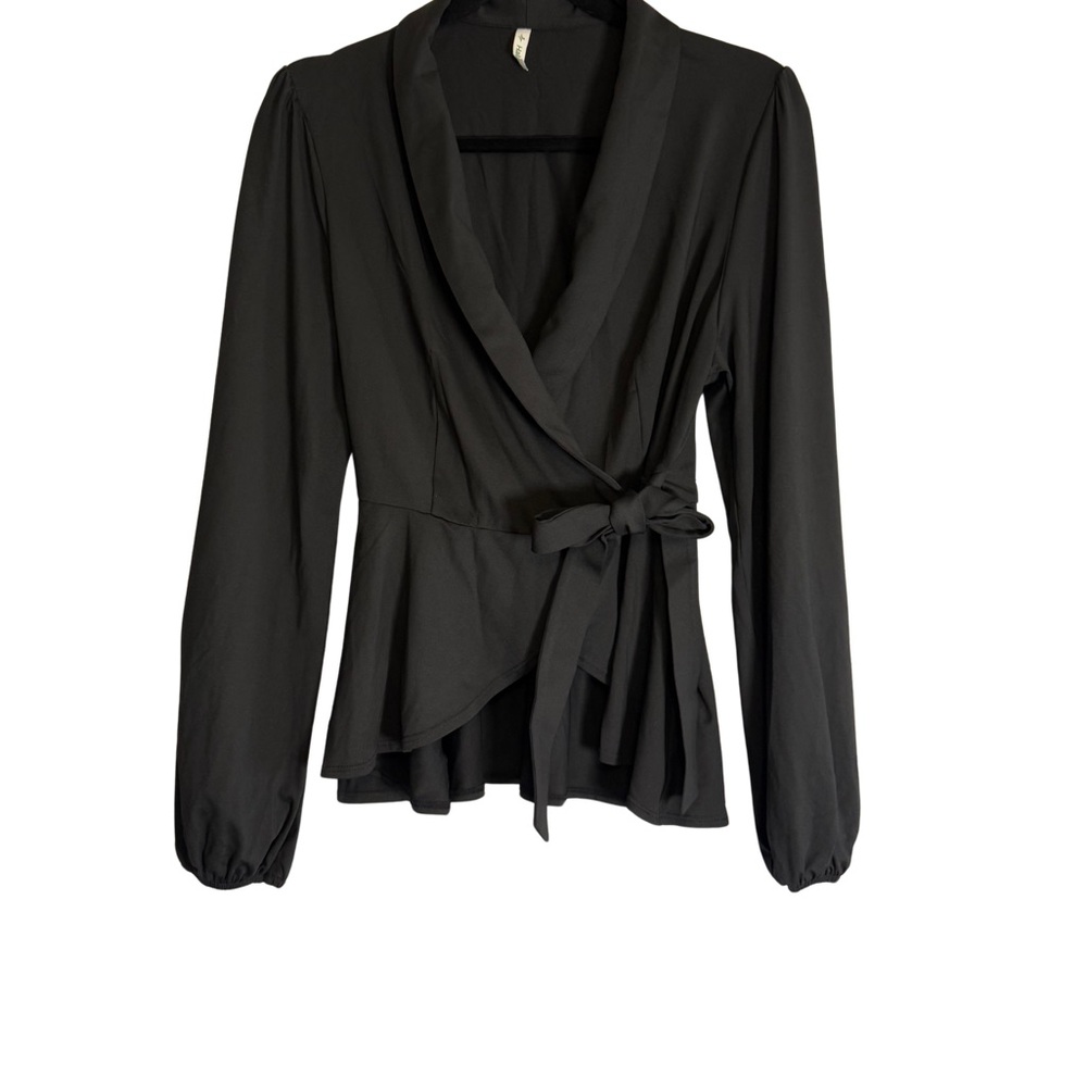 HALARA Black Wrap Blouse